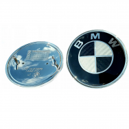 Emblema BMW, 74 mm juoda spalva